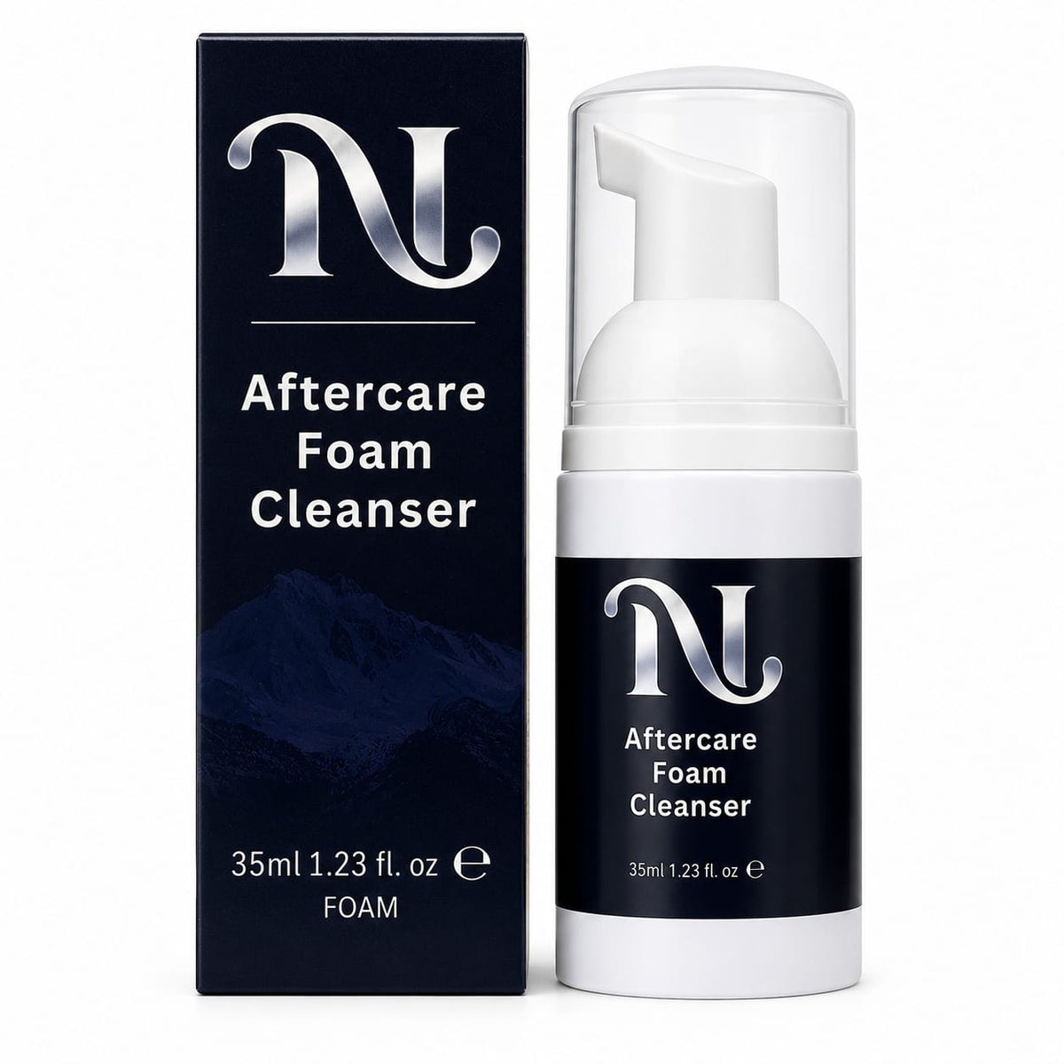 Aftercare Foam Cleanser 35ml box and pump bottle — Totally Numb tattoo aftercare