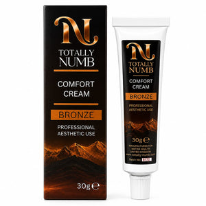 Comfort Cream Bronze 30g box and tube — Totally Numb tattoo numbing cream