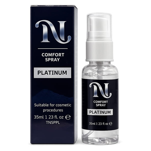 Comfort Spray Platinum 35ml box and bottle — Totally Numb numbing spray