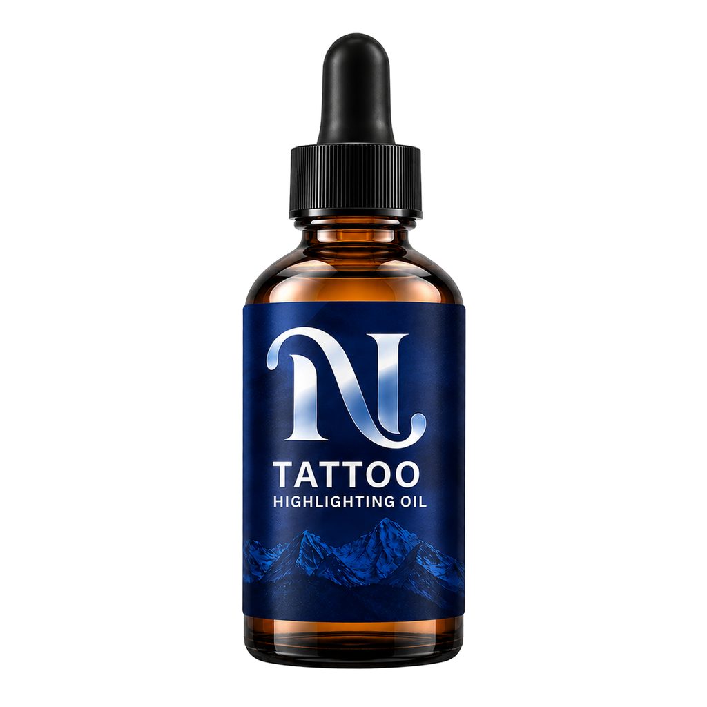Totally Numb Tattoo Highlighting Oil in an amber glass dropper bottle